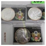 GROUP OF 3 BRILLIANT UNCIRCULATED SILVER AMERICAN