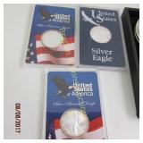 GROUP OF 3 BRILLIANT UNCIRCULATED SILVER