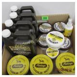 BOX OF ASSTD LEATHER MAINTENANCE SUPPLIES