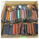 GROUP OF 63 LEATHER KEYRING HOLDERS