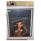 FRAMED 24" X 18" PAT GREEN POSTER SIGNED