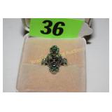 LADIES STERLING SILVER RING WITH AMETHYST