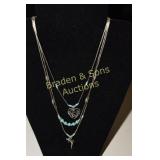 GROUP OF 3 STERLING SILVER AND TURQUOISE NATIVE
