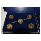 GROUP OF 15 GOLD PLATED STATE QUARTERS IN