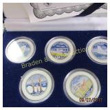 GROUP OF 15 STATE QUARTERS IN DISPLAY BOXES