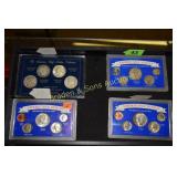 GROUP OF 4 COLLECTIBLE SILVER COIN SETS IN