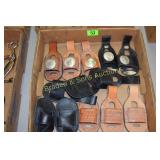 GROUP OF 13 LEATHER CELL PHONE HOLDERS