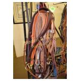 GROUP OF 10 LEATHER BRIDLES