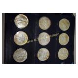 GROUP OF 17 BRILLIANT UNCIRCULATED SILVER