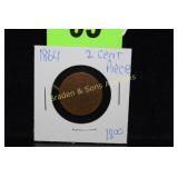 US 1864 TWO CENT PIECE