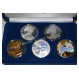 GROUP OF 5 HIGH QUALITY 2001 SILVER