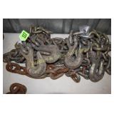 GROUP OF TWO 3/4" TEN FT HEAVY DUTY CHAINS WITH