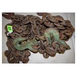 GROUP OF TWO 3/4" TEN FT HEAVY DUTY CHAINS