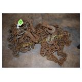 GROUP OF TWO 1/2" CHAINS WITH HOOKS