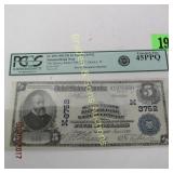 US 1902 $5.00 NATIONAL BANK NOTE PCGS GRADED