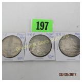 US 1878-S, 1890-P AND 1897-P MORGAN