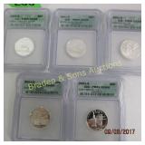GROUP OF 5 ICG GRADED PR69 DCAM 2001-S
