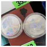 GROUP OF 7 BRILLIANT UNCIRCULATED SILVER