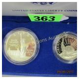 US 1986 ELLIS ISLAND COMMEMORATIVE SILVER DOLLAR