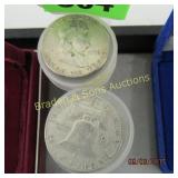 GROUP OF 40 SILVER FRANKLIN HALF DOLLARS