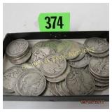 GROUP OF 35 WALKING LIBERTY SILVER HALF DOLLARS