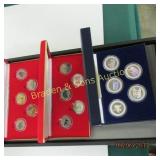 GROUP OF 15 STATE QUARTERS IN DISPLAY BOXES
