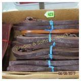 GROUP OF 9 HIGH QUALITY LEATHER HORSE REINS