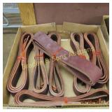 GROUP OF 7 NEW HIGH QUALITY LEATHER SADDLE CINCH