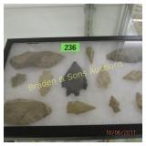 GROUP OF 12 NATIVE AMERICAN POINTS FOUND IN