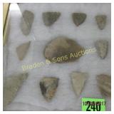 GROUP OF 11 NATIVE AMERICAN POINTS FOUND