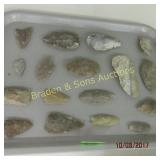 GROUP OF 17 NATIVE AMERICAN POINTS FOUND IN