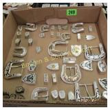 GROUP OF 12 NEW WESTERN BELT BUCKLES