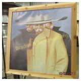 FRAMED 35" X 35" WESTERN PRINT