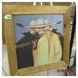 FRAMED 17" X 17" WESTERN PRINT