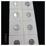 GROUP OF 8 US 1943 STEEL WHEAT PENNIES