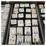 GROUP OF 48 STERLING SILVER EARRINGS AND NECKLACES