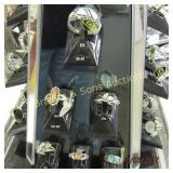 GROUP OF 6 STERLING SILVER RINGS