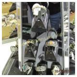 GROUP OF 6 STERLING SILVER RINGS