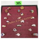 GROUP OF 40 ASSTS LADIES RINGS