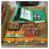 BOX OF ASSTD RELOADING TOOLS AND SUPPLIES