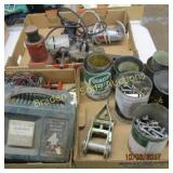 GROUP OF 3 BOXES OF BOLTS, ELECTRIC DRILLS AND