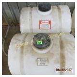 GROUP OF TWO 35 GAL PLASTIC TANKS