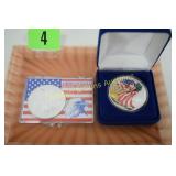 GROUP OF 2 US SILVER AMERICAN EAGLES.