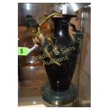 12" BRONZE VASE BY A MOREAU
