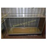 GLASS DISPLAY CASE MEASURING 37" TALL X 60" WIDE