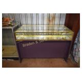 GLASS DISPLAY CASE MEASURING 34" TALL X 48" WIDE