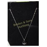 LADIES STERLING SILVER AND PURPLE AMETHYST