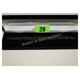 LADIES STERLING SILVER AND PURPLE AMETHYST