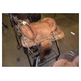 USED LEATHER SADDLE WITH 16" SEAT