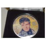 US 2002 COLORIZED SILVER EAGLE FEATUING ELVIS